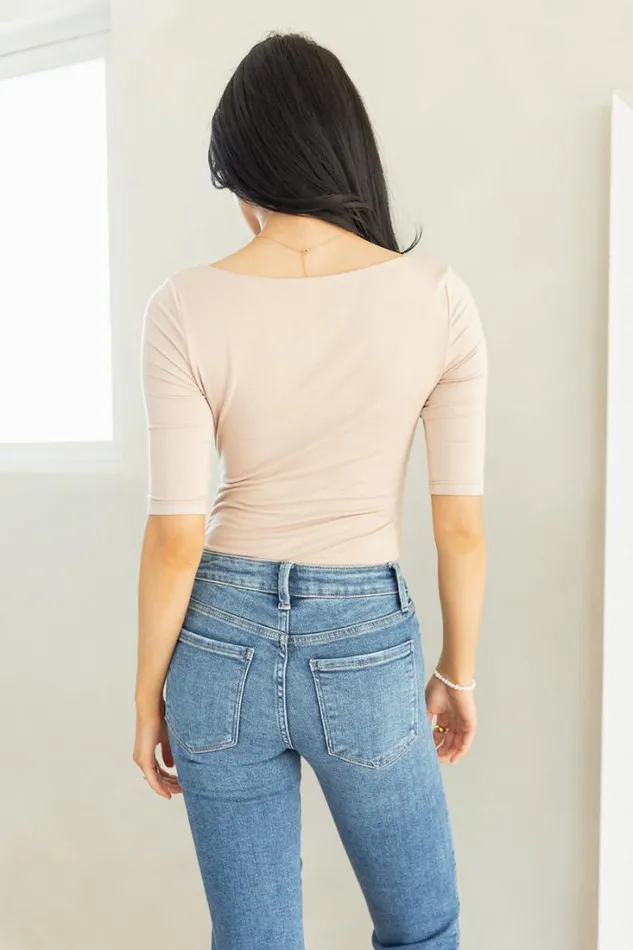 Bohme Tops Hadlee Square Neck Bodysuit In Tan Tan 8211 Women Bohme Tops Hadlee Square Neck Bodysuit In Tan Tan 8211 Women