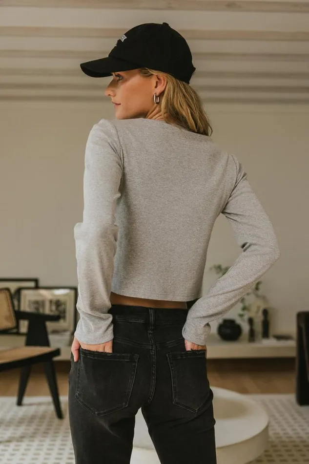 Bohme Tops Hallie Top In Grey Grey 8211 Women Bohme Tops Hallie Top In Grey Grey 8211 Women