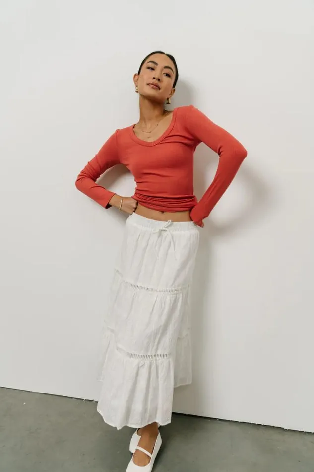 Bohme Tops Harmony Ribbed Top In Brick Brick 8211 Women Bohme Tops Harmony Ribbed Top In Brick Brick 8211 Women