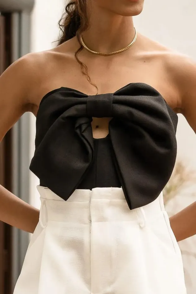 Bohme Tops Heidi Crop Top In Black 8211 FINAL SALE Black 8211 Women Bohme Tops Heidi Crop Top In Black 8211 FINAL SALE Black 8211 Women