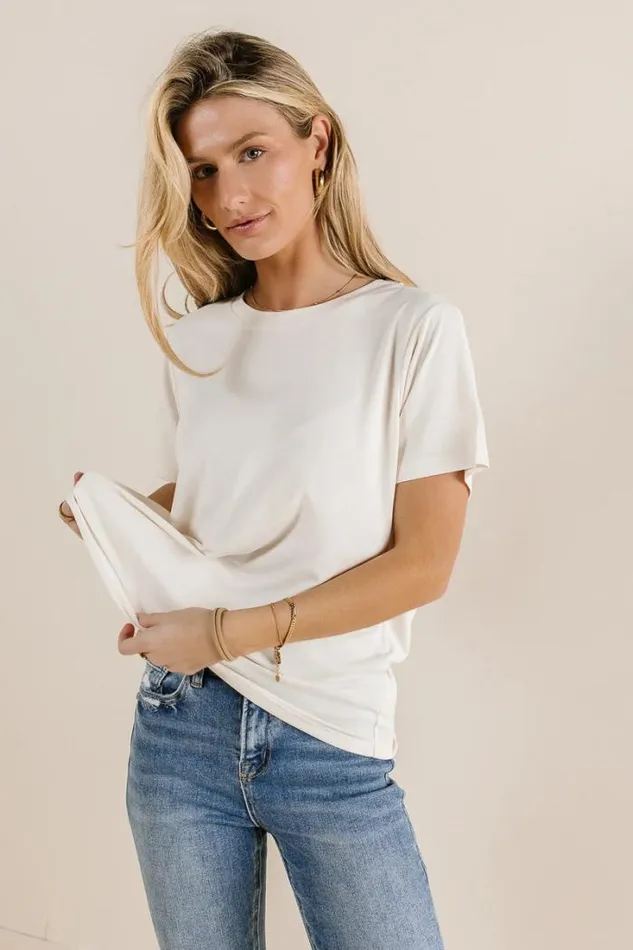 Bohme Tops Jalissa TShirt In Cream Cream 8211 Women