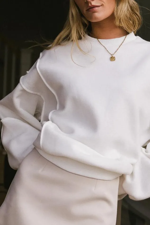 Bohme Tops Jane Sweatshirt In White 8211 FINAL SALE White 8211 Women