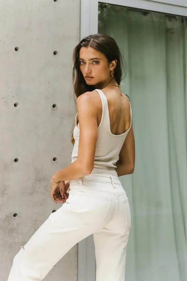 Bohme Tops Jessica Cropped Tank In Washed Taupe Washed Taupe 8211 Women Bohme Tops Jessica Cropped Tank In Washed Taupe Washed Taupe 8211 Women