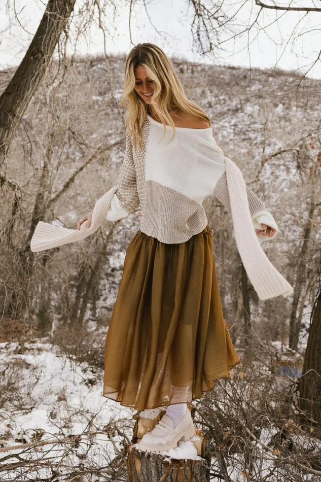 Bohme Tops Joanna Colorblock Sweater Taupe 8211 Women
