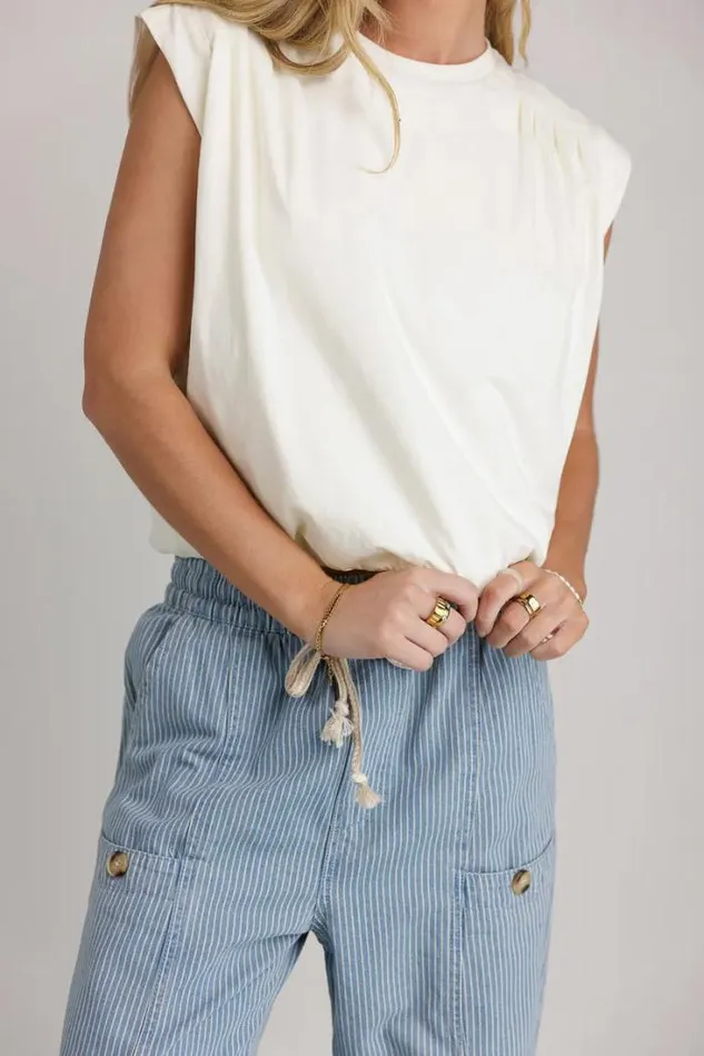 Bohme Tops Kaidence Muscle Tee In Ivory Ivory 8211 Women