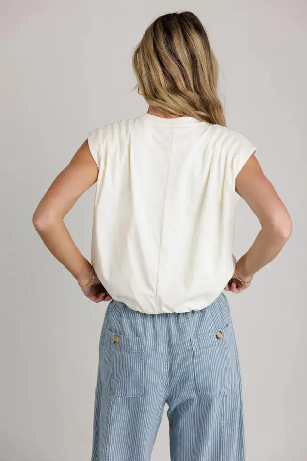 Bohme Tops Kaidence Muscle Tee In Ivory Ivory 8211 Women