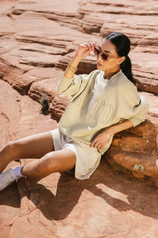 Bohme Tops Kyoto Sweatshirt Sage 8211 Women
