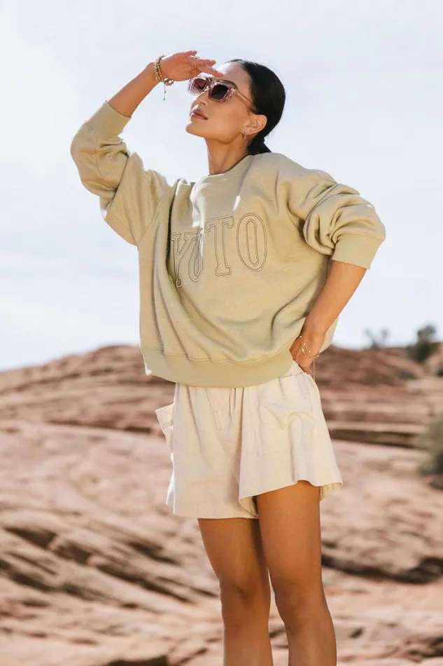 Bohme Tops Kyoto Sweatshirt Sage 8211 Women Bohme Tops Kyoto Sweatshirt Sage 8211 Women