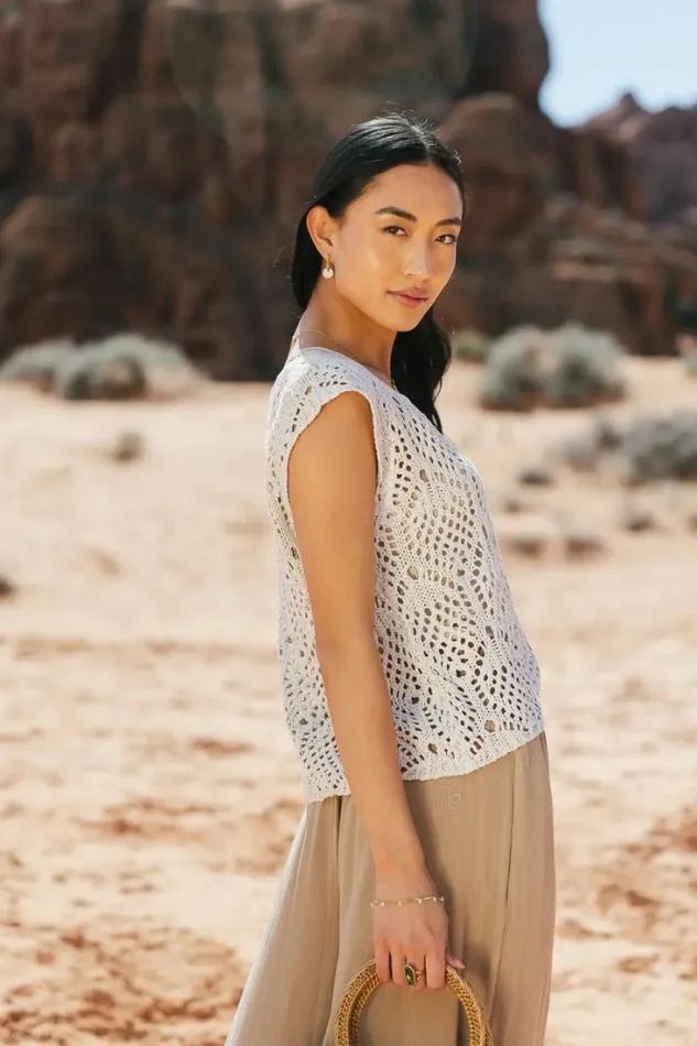 Bohme Tops Magnolia Crochet Tank Natural 8211 Women Bohme Tops Magnolia Crochet Tank Natural 8211 Women