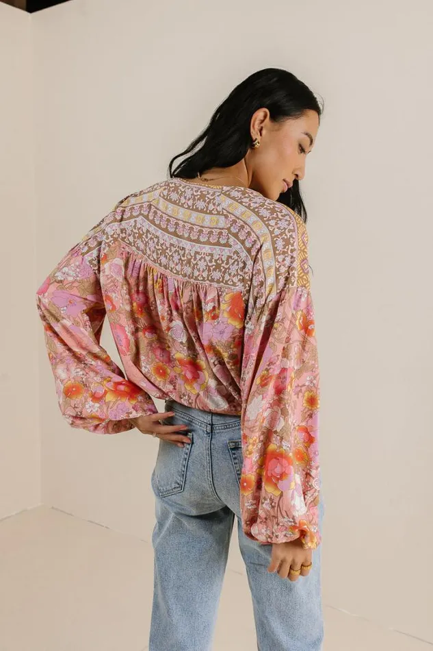 Bohme Tops Mariana Floral Blouse Pink 8211 Women Bohme Tops Mariana Floral Blouse Pink 8211 Women