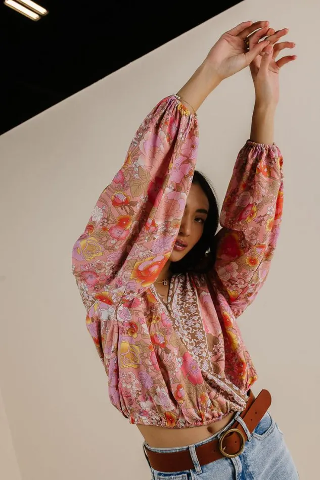 Bohme Tops Mariana Floral Blouse Pink 8211 Women Bohme Tops Mariana Floral Blouse Pink 8211 Women