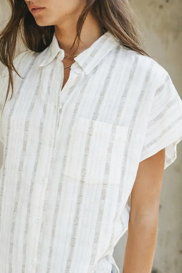 Bohme Tops Marley Printed Button Up White 8211 Women Bohme Tops Marley Printed Button Up White 8211 Women