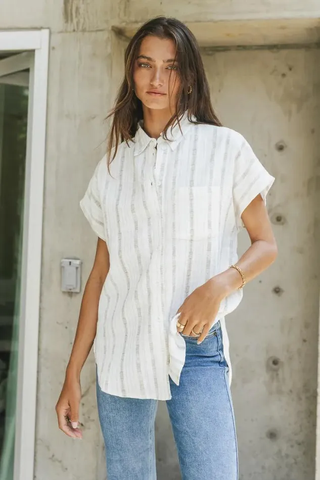 Bohme Tops Marley Printed Button Up White 8211 Women Bohme Tops Marley Printed Button Up White 8211 Women