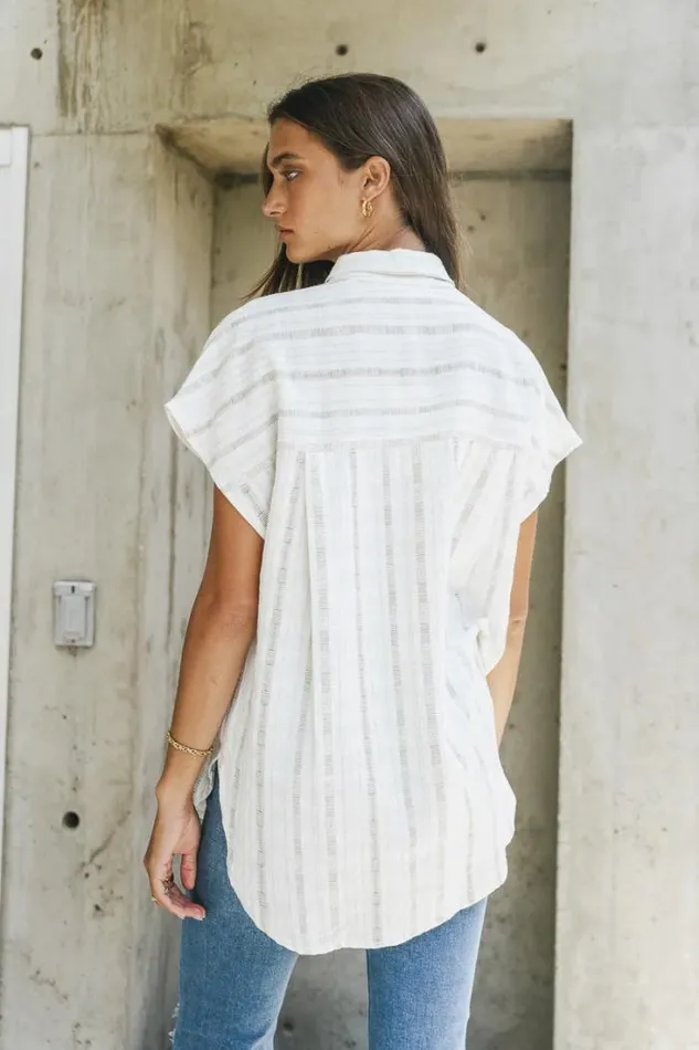 Bohme Tops Marley Printed Button Up White 8211 Women Bohme Tops Marley Printed Button Up White 8211 Women