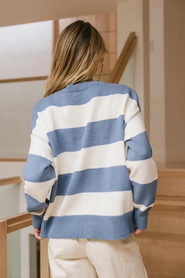 Bohme Tops Micah Striped Sweater In Blue Blue 8211 Women Bohme Tops Micah Striped Sweater In Blue Blue 8211 Women