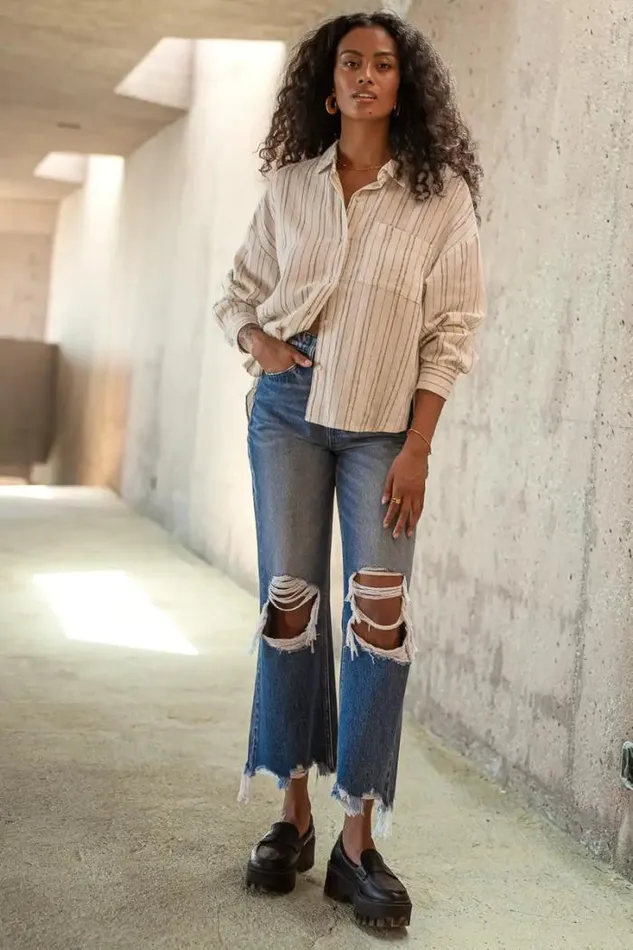 Bohme Tops Myka Button Up Ivory 8211 Women Bohme Tops Myka Button Up Ivory 8211 Women