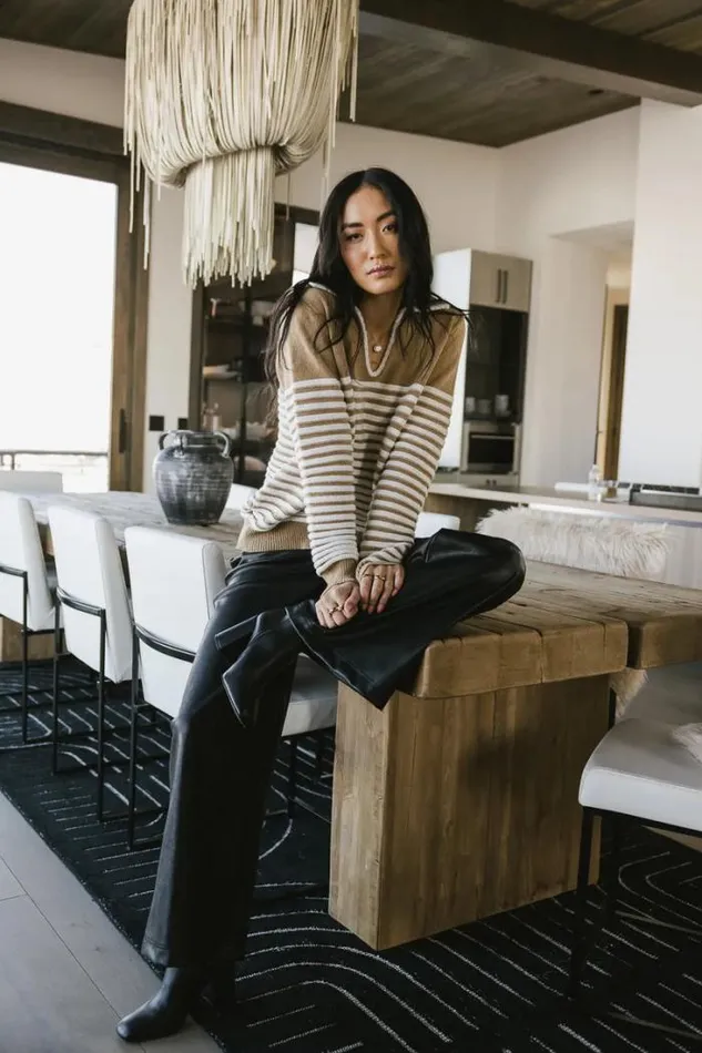 Bohme Tops Nathaniel Collared Sweater In Brown Brown 8211 Women Bohme Tops Nathaniel Collared Sweater In Brown Brown 8211 Women