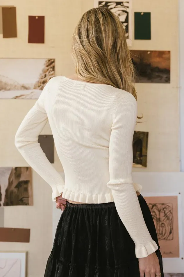 Bohme Tops Rachel Ribbed Top In Cream Cream 8211 Women Bohme Tops Rachel Ribbed Top In Cream Cream 8211 Women