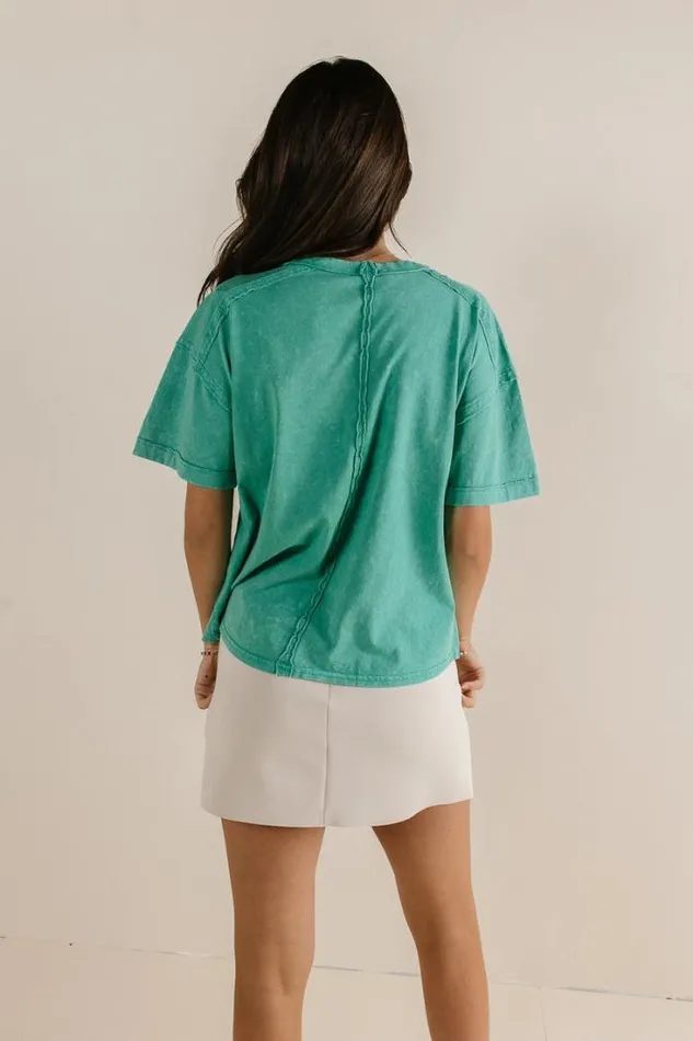 Bohme Tops Raina Washed TShirt In Green Green 8211 Women Bohme Tops Raina Washed TShirt In Green Green 8211 Women