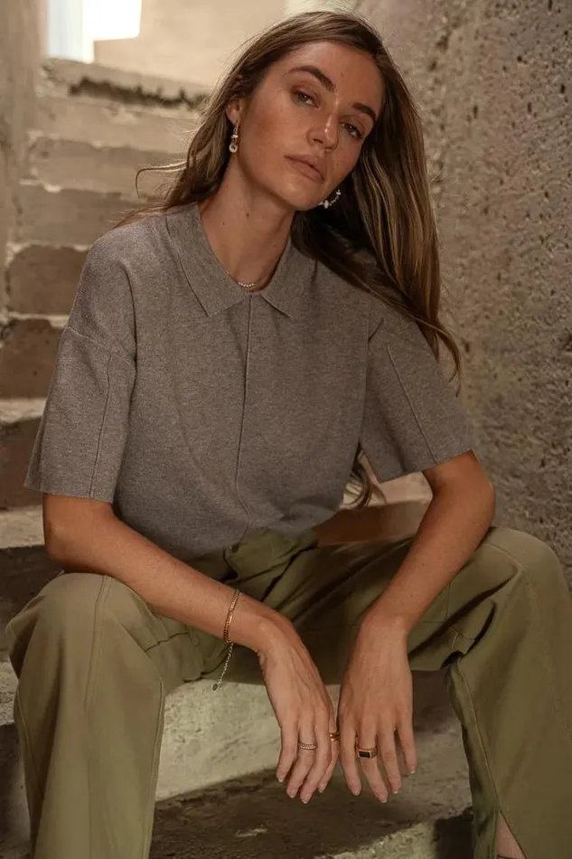 Bohme Tops Scotlyn Sweater Top 8211 FINAL SALE Grey 8211 Women