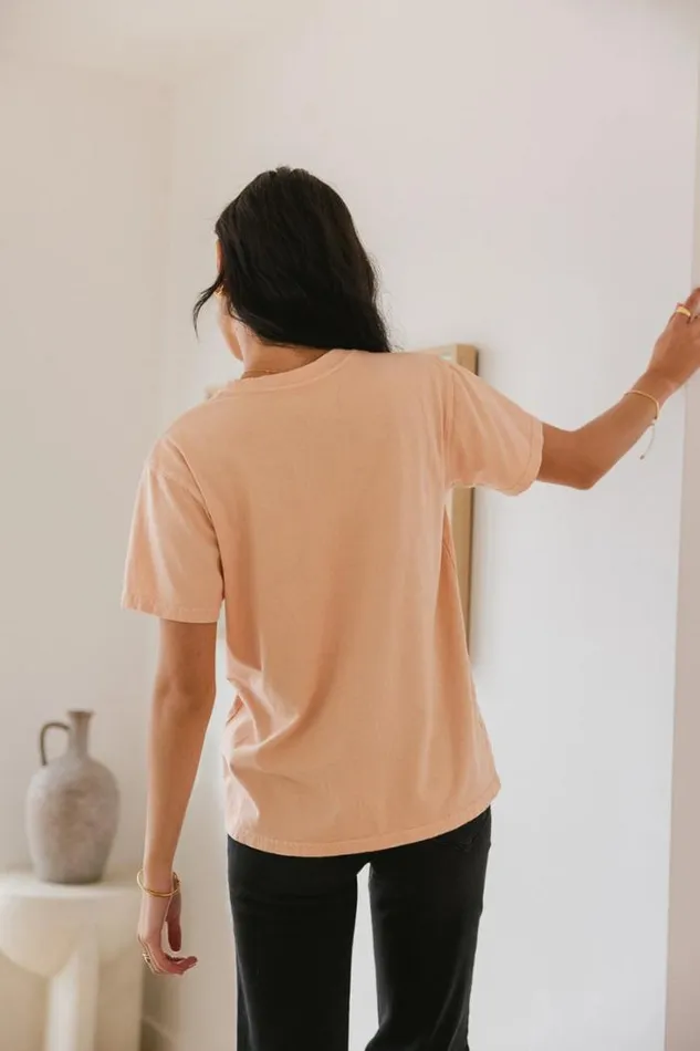 Bohme Tops Sonny and Cher Graphic Tee 8211 FINAL SALE Peach 8211 Women Bohme Tops Sonny and Cher Graphic Tee 8211 FINAL SALE Peach 8211 Women