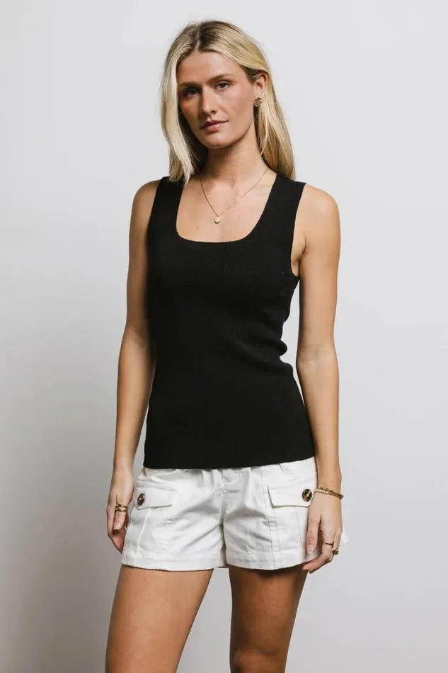 Bohme Tops Textured Sweater Tank In Black Black 8211 Women Bohme Tops Textured Sweater Tank In Black Black 8211 Women