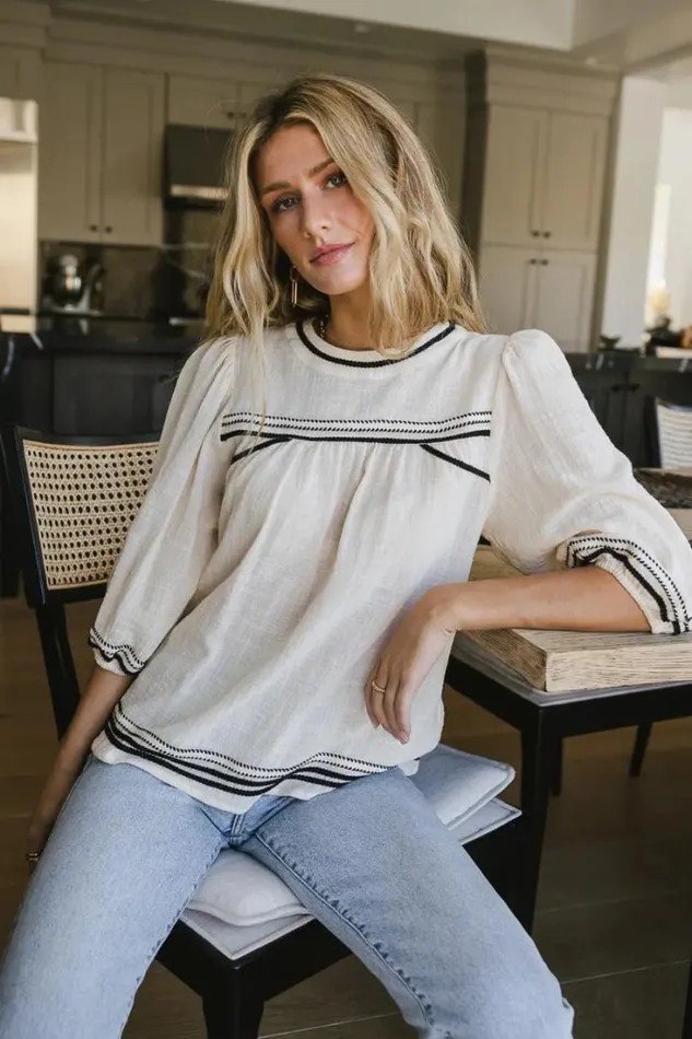 Bohme Tops Valentina Top Cream 8211 Women
