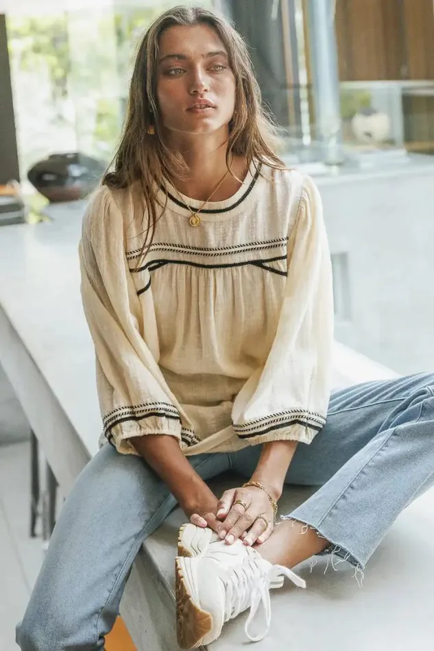 Bohme Tops Valentina Top Cream 8211 Women Bohme Tops Valentina Top Cream 8211 Women