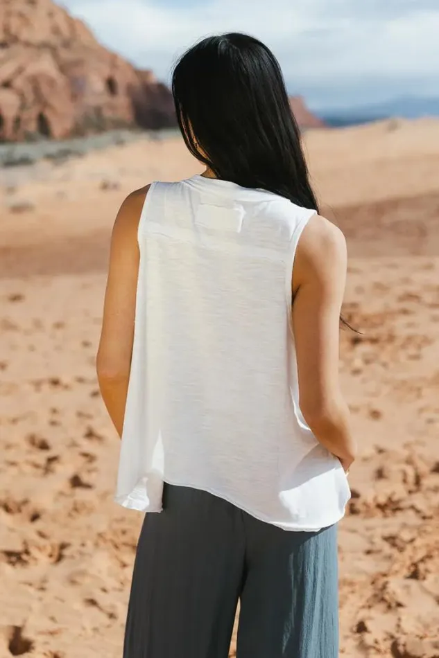Bohme Tops Zaylee Tank In White White 8211 Women Bohme Tops Zaylee Tank In White White 8211 Women