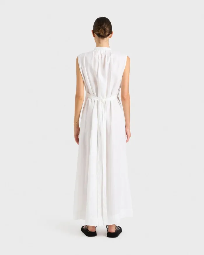 BONDI BORN Dresses Leiden Button Front Maxi Dress 8211 White 8211 Women