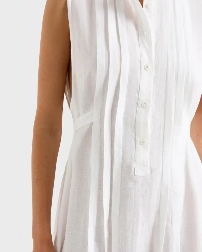 BONDI BORN Dresses Leiden Button Front Maxi Dress 8211 White 8211 Women