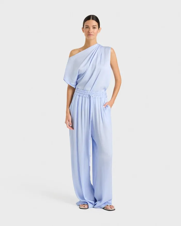 BONDI BORN Shirts and Tops Ardea Draped One Shoulder Top 8211 Hydrangea 8211 Women