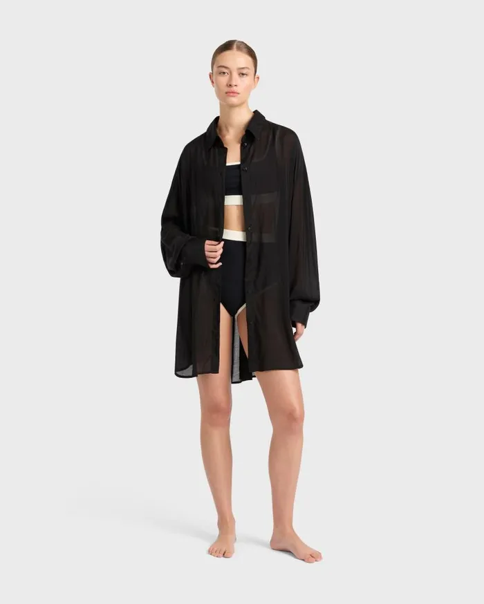 BONDI BORN Shirts and Tops Cremona Oversized Shirt 8211 Black 8211 Women