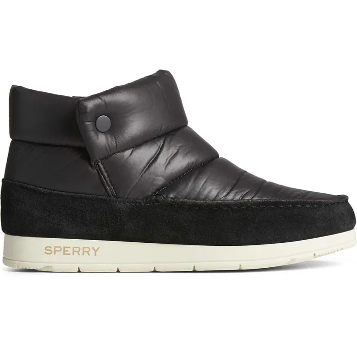 Boots Women Sperry MocSider Nylon Bootie Black