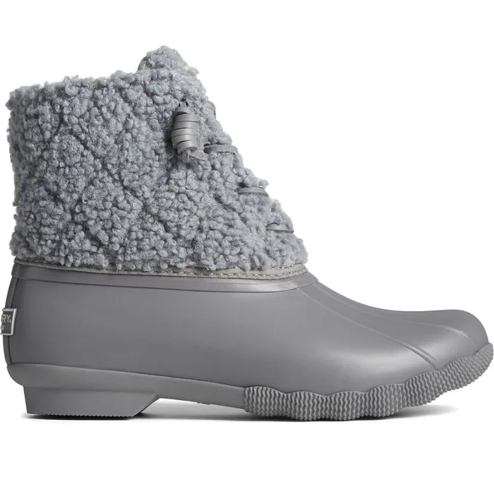 Boots Women Sperry Saltwater Sherpa Duck Boot Grey