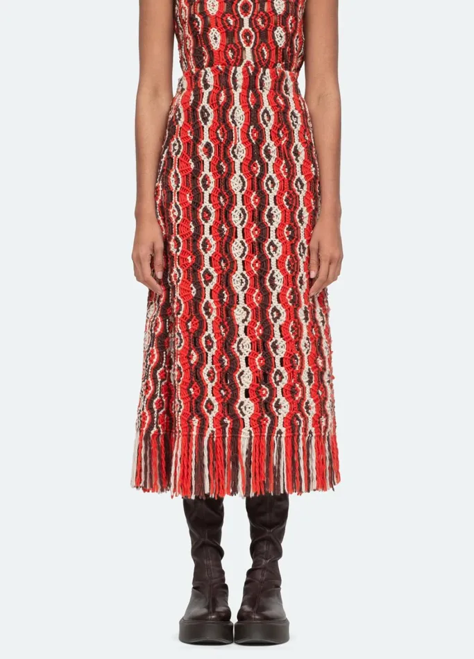 Bottoms Women Sea New York Drew Skirt Red