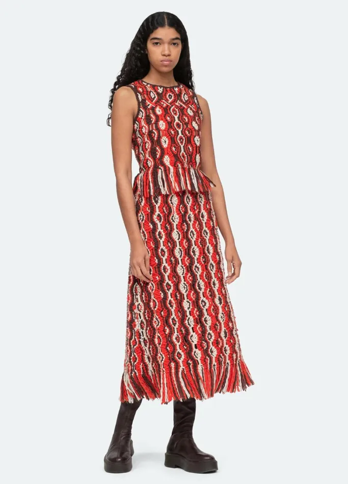 Bottoms Women Sea New York Drew Skirt Red