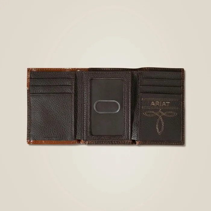 Braided Trim Trifold Wallet Brown Men Ariat Bags and Wallets Braided Trim Trifold Wallet Brown Men Ariat Bags and Wallets