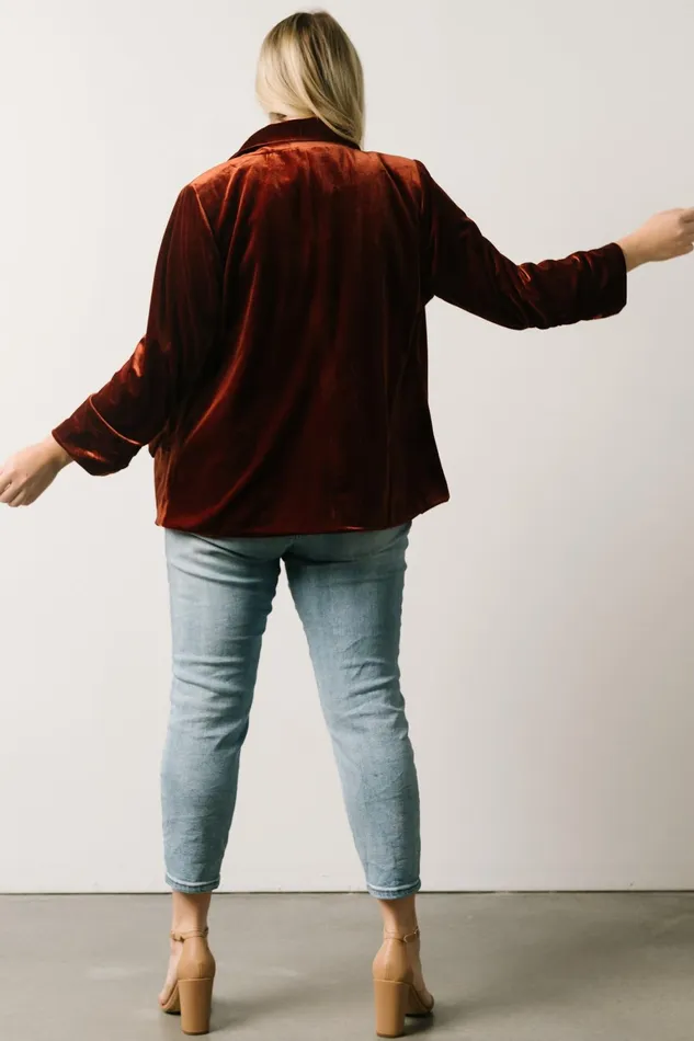 Brinton Velvet Blazer Cinnamon Women Baltic Born Outerwear Brinton Velvet Blazer Cinnamon Women Baltic Born Outerwear