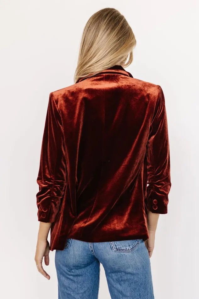 Brinton Velvet Blazer Cinnamon Women Baltic Born Outerwear Brinton Velvet Blazer Cinnamon Women Baltic Born Outerwear