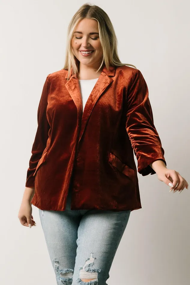 Brinton Velvet Blazer Cinnamon Women Baltic Born Outerwear Brinton Velvet Blazer Cinnamon Women Baltic Born Outerwear