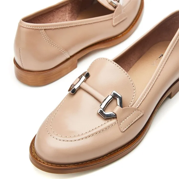 Brogues And Loafers Women Moda In Pelle Elsbeth Cameo Leather