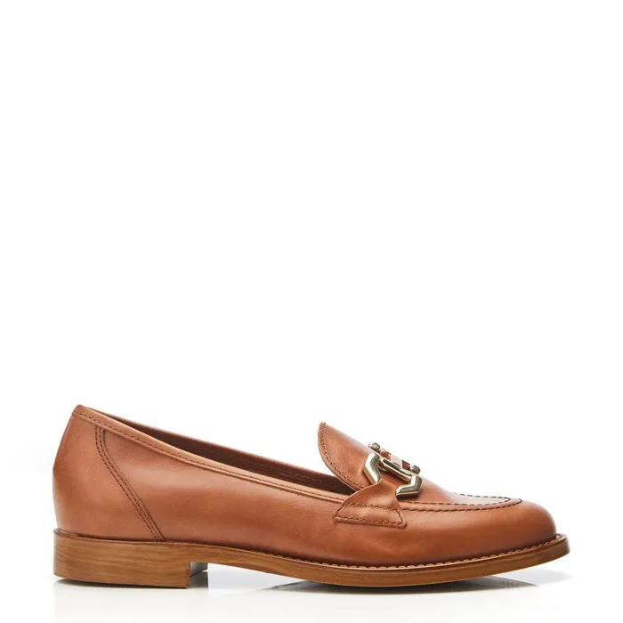 Brogues And Loafers Women Moda In Pelle Elsbeth Tan Leather