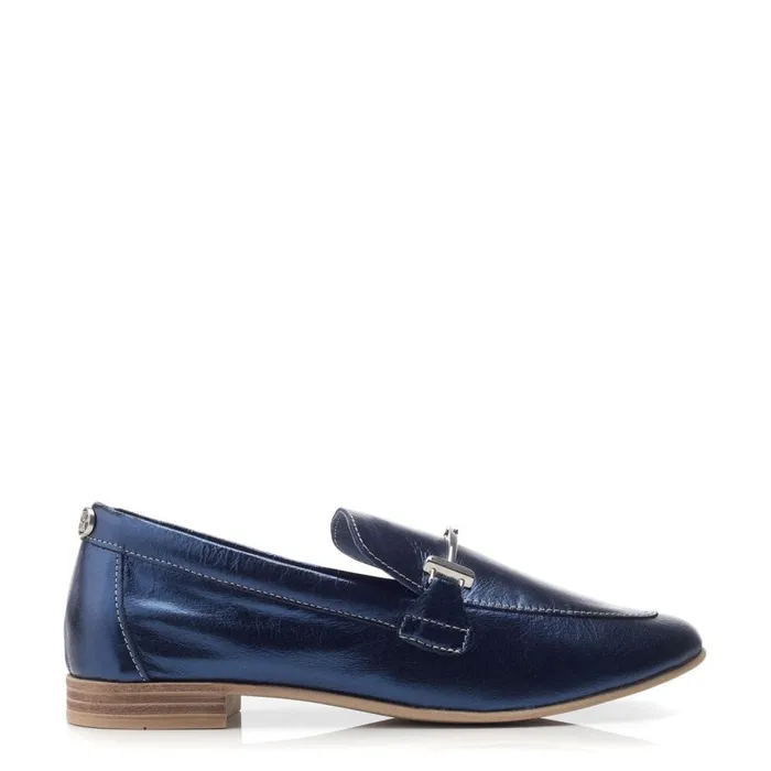 Brogues And Loafers Women Moda In Pelle Fayee Navy Leather