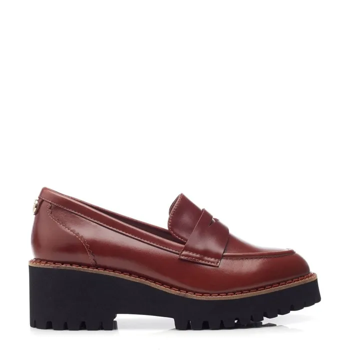 Brogues And Loafers Women Moda In Pelle Florette Tan Leather