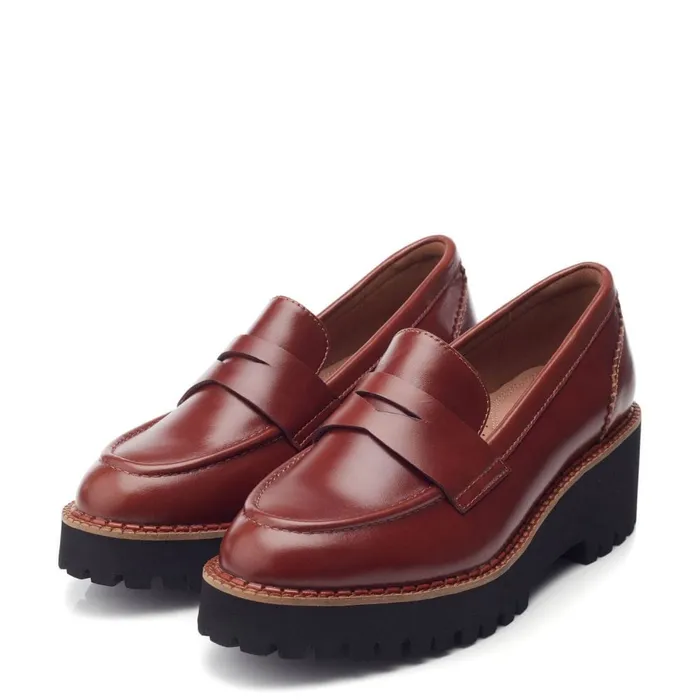 Brogues And Loafers Women Moda In Pelle Florette Tan Leather