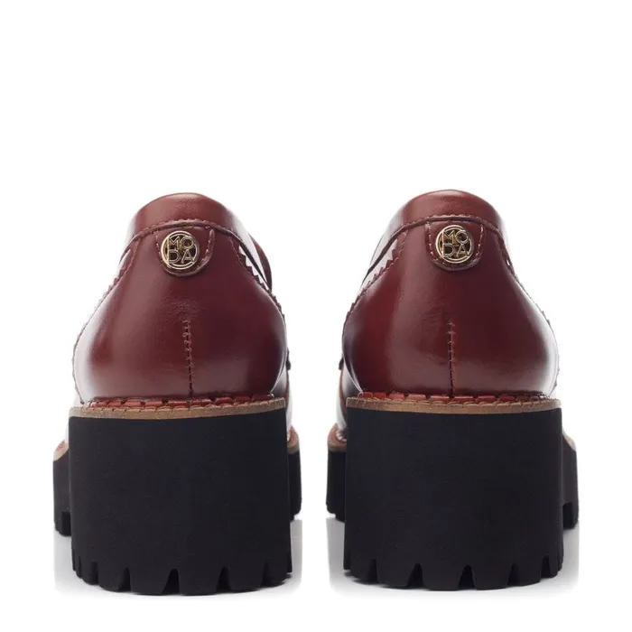 Brogues And Loafers Women Moda In Pelle Florette Tan Leather