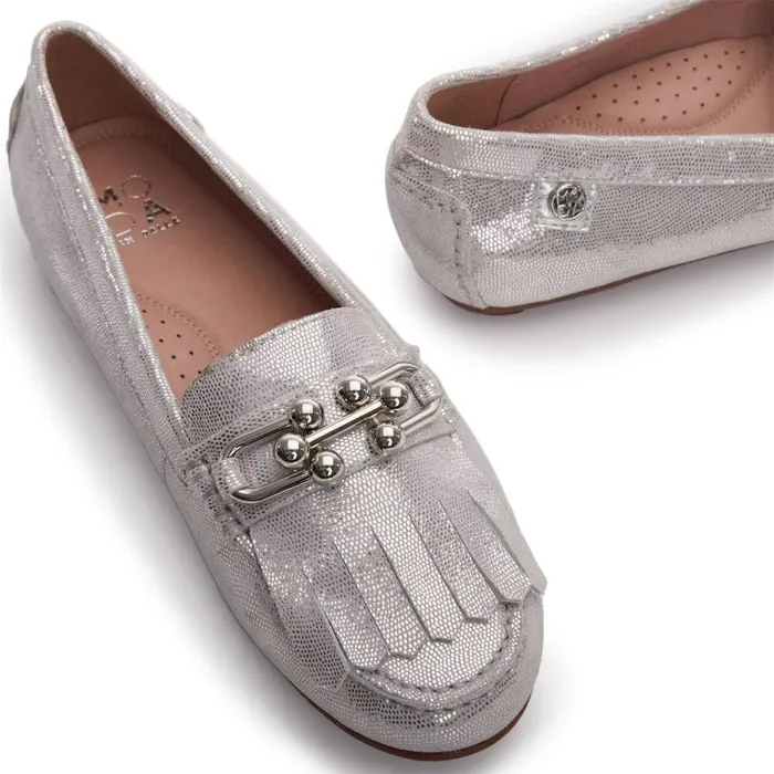 Brogues And Loafers Women Moda In Pelle Francheska Rose Gold Leather