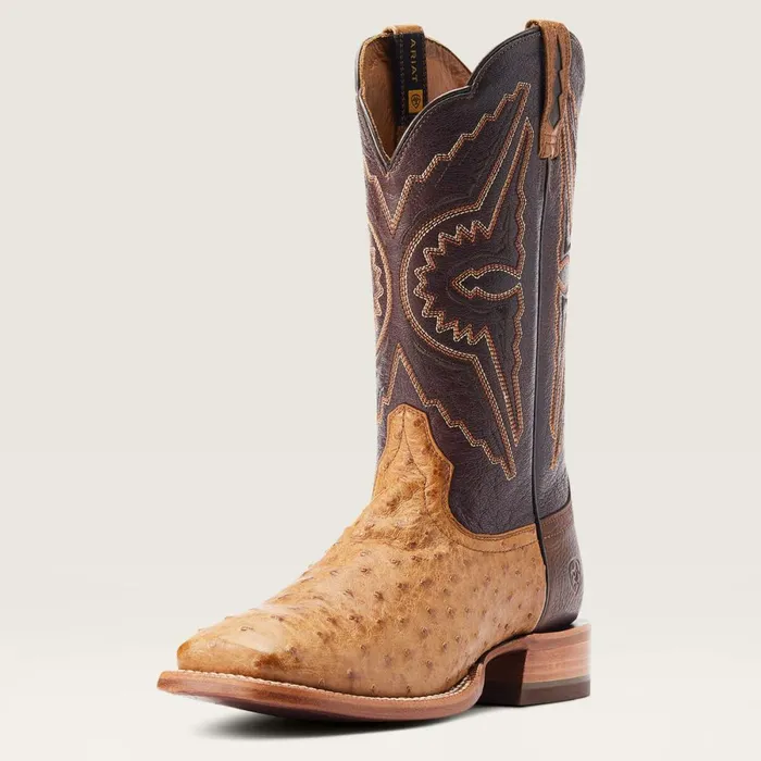 Broncy Western Boot Antique Saddle Fq Ostrich Men Ariat Western Boots