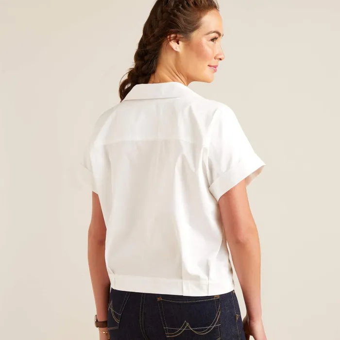Brookside Shirt White Women Ariat TShirts and Tops